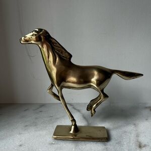 Vintage brass Gold running Horse Sculpture,figurine